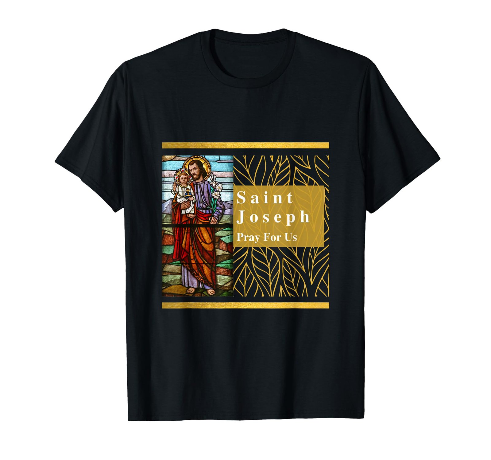 St. Josef und Säugling Jesus Heiliger Josef katholische Kirche T-Shirt - Image 1