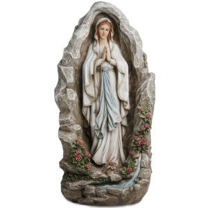 Statue Our Lady of Lourdes, 45,7 cm, Jungfrau Maria, katholische Gartendekoration, Unsere Frau von Lourdes, Grotten-Skulptur für Zuhause, Hof, Terrasse, Rasen, Flur, Dekoration - Image 1