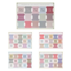 Tabanzhe Bibel-Tabs, 75 Stück, Bibel-Tabs, Index-Aufkleber für Damen und Herren, Studium, Journaling-Zubehör, großer Druck, laminiert, christliches Geschenk mit Positionierungsanleitung und Blanko - Image 1