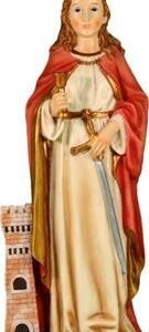 Unbekannt Heiligenfigur, Heilige Barbara, Höhe 30cm - Image 1