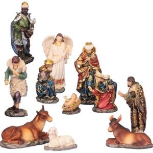 Unbekannt Krippenfiguren 11teiliges Set 14,5 cm Krippe Weihnachten - Image 1