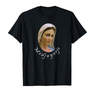 Unsere Dame Königin des Friedens Medjugorje Heilige Jungfrau Maria Geschenk T-Shirt - Image 1
