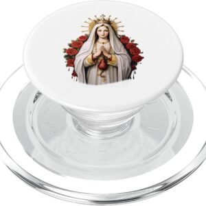 Unsere Liebe Frau von Fatima mit Rosenkranz katholischer christlicher Glaube PopSockets PopGrip für MagSafe - Image 1
