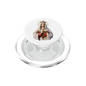 Unsere Liebe Frau von Fatima mit Rosenkranz katholischer christlicher Glaube PopSockets PopGrip für MagSafe - Image 1