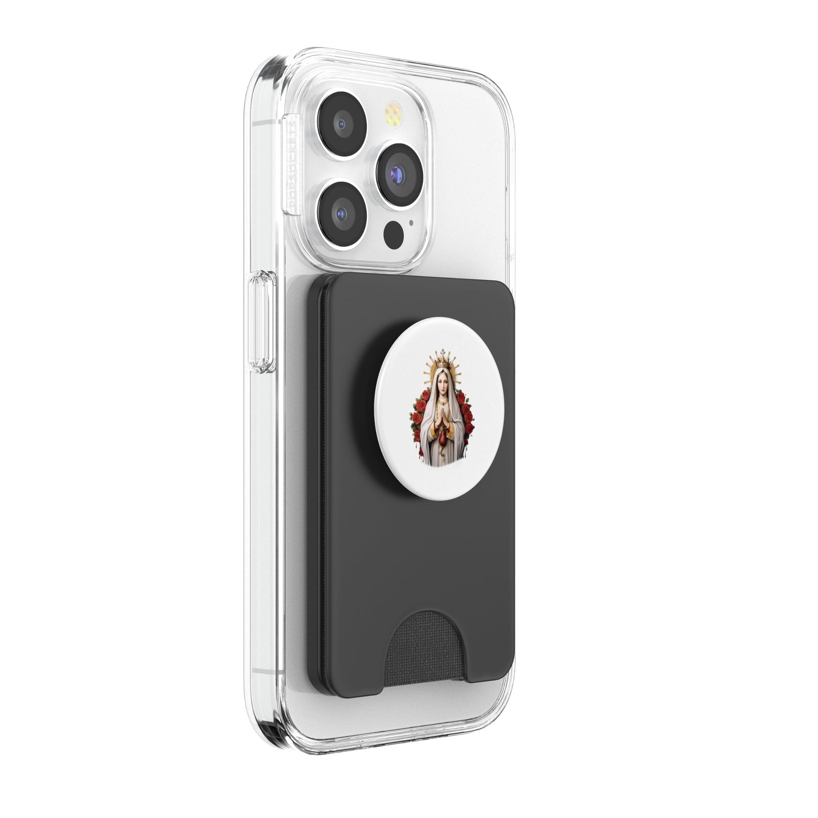 Unsere Liebe Frau von Fatima mit Rosenkranz katholischer christlicher Glaube PopSockets PopWallet für MagSafe - Image 4