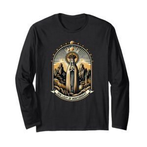 Unsere Liebe Frau von Montserrat Symbol Mutter mächtige Heilige Maria Langarmshirt - Image 1