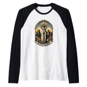 Unsere Liebe Frau von Montserrat Symbol Mutter mächtige Heilige Maria Raglan - Image 1