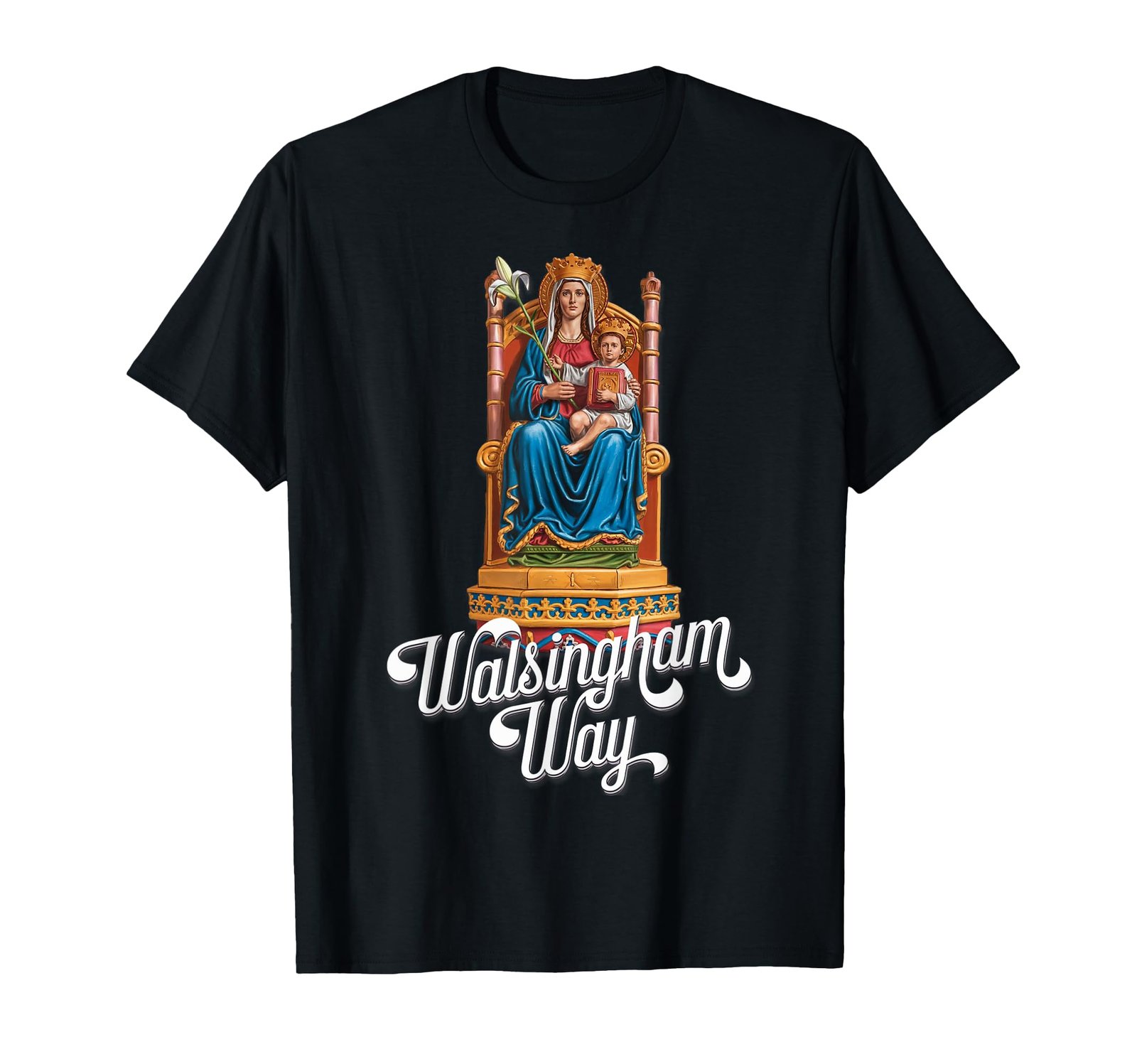Unsere Liebe Frau von Walsingham Nazareth Marian Catholic T-Shirt - Image 1