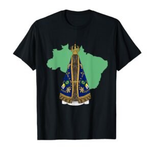 Unserer Lieben Frau von Aparecida religiöses Symbol Brasilien T-Shirt - Image 1