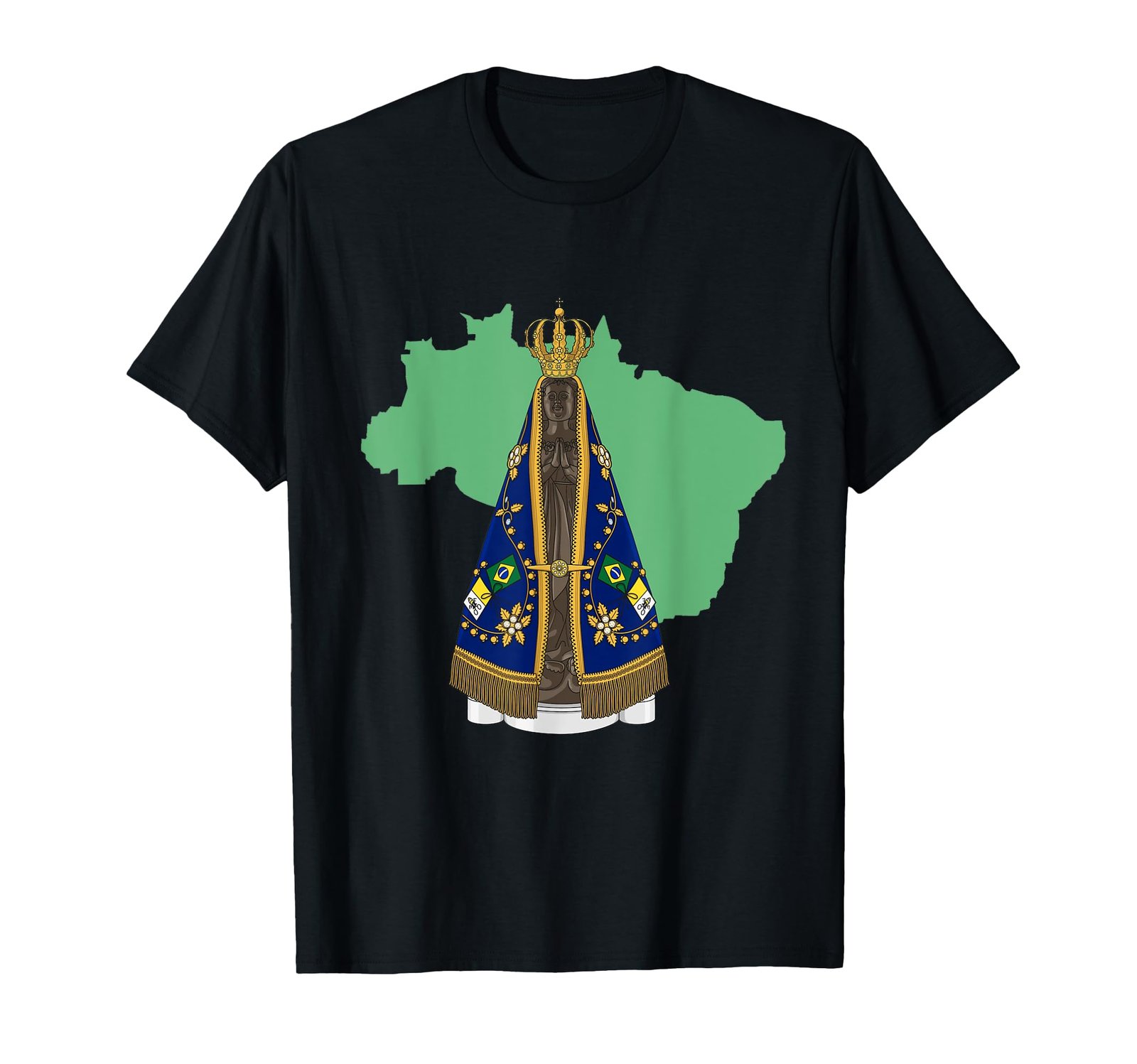 Unserer Lieben Frau von Aparecida religiöses Symbol Brasilien T-Shirt - Image 1