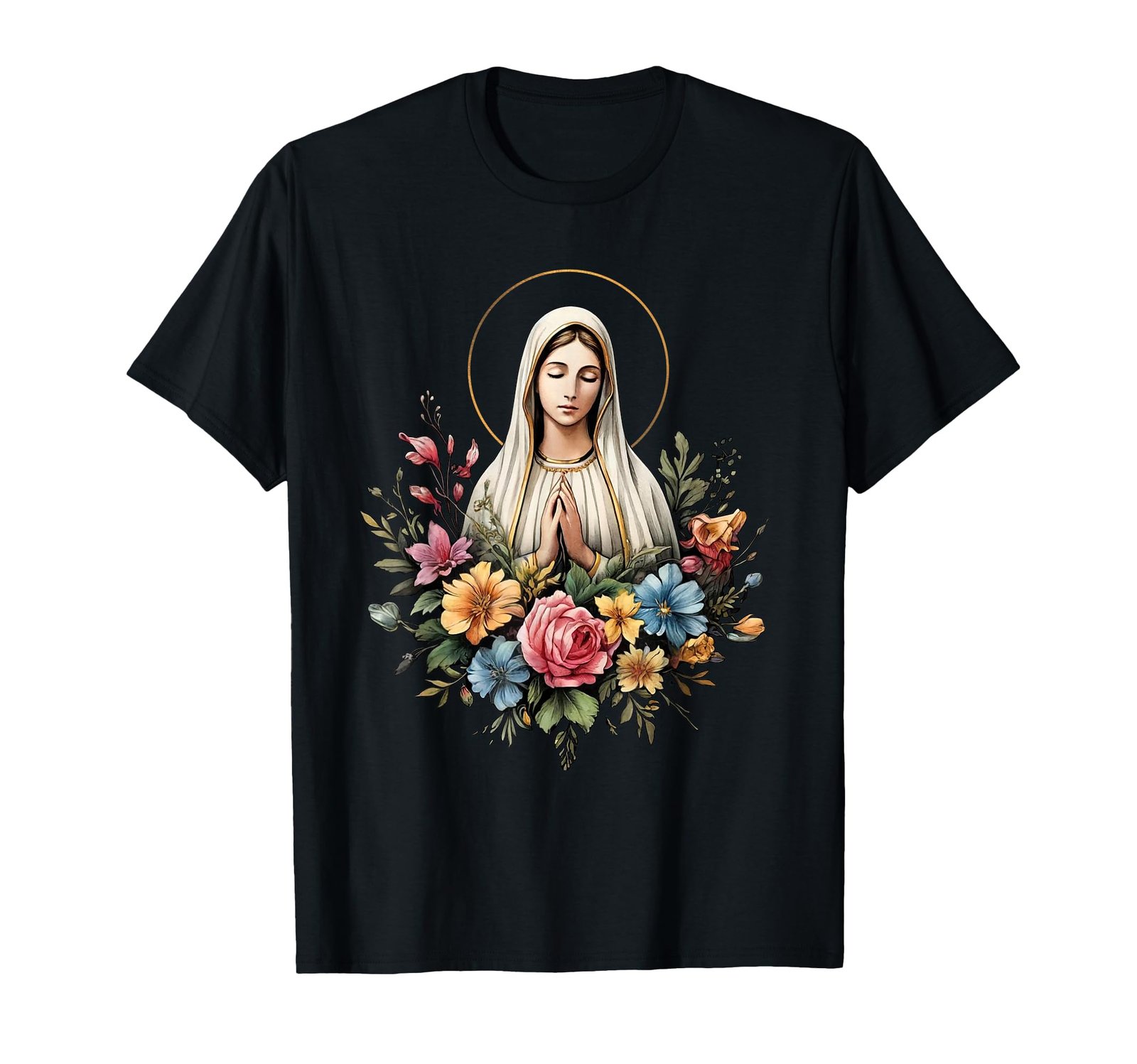 Unserer Lieben Frau von Fatima Mutter Maria Heilige Maria mächtiges Symbol T-Shirt - Image 1