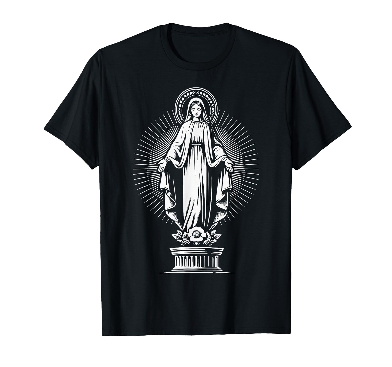 Unserer Lieben Frau von der Säule mächtiges Symbol Heilige Maria Mutter T-Shirt - Image 1