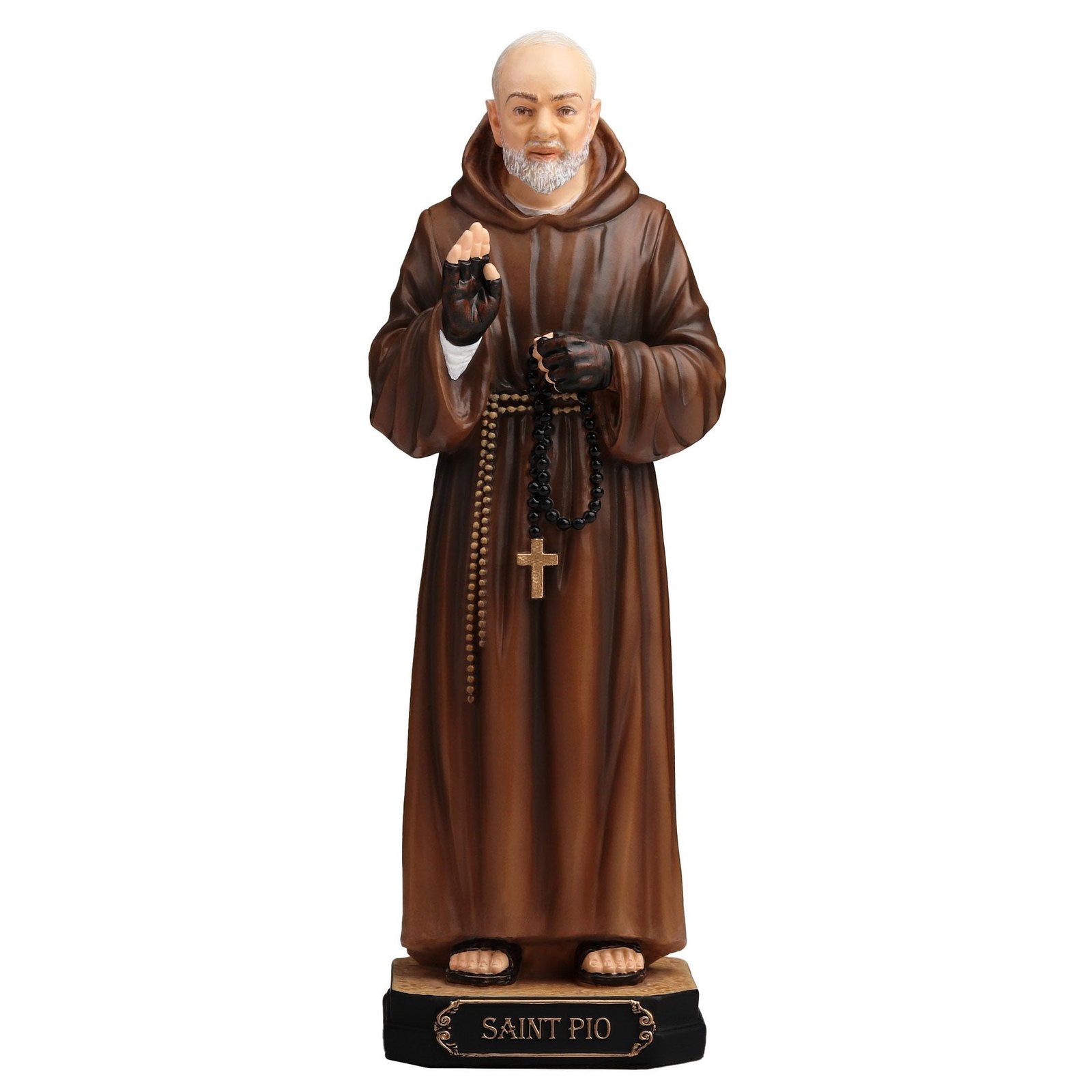 Veronese Design Heiliger Pio von Pietrelcina Padre Pio aus Polyresin, handbemalt, religiöse Sammlerfigur, Statue, 16,5 cm - Image 1