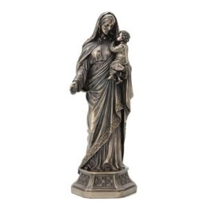 Veronese Design Religiöse Skulptur, Heilige Mutter Maria mit Jesuskind, antikes Bronze-Finish, 29 cm - Image 1