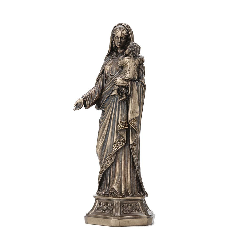 Veronese Design Religiöse Skulptur, Heilige Mutter Maria mit Jesuskind, antikes Bronze-Finish, 29 cm - Image 3
