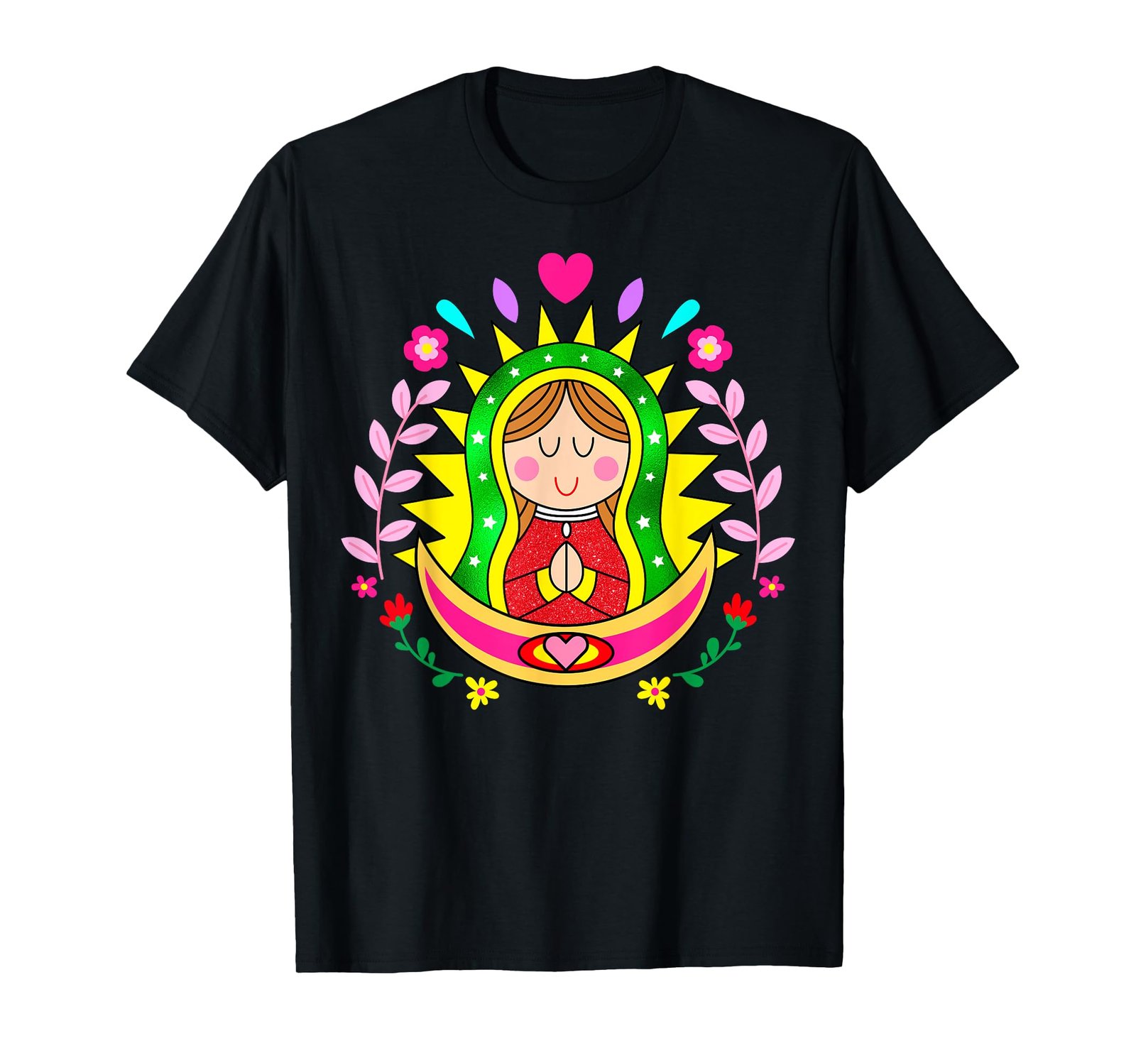 Virgen María de Guadalupe Morenita Patrona de los Mexicanos T-Shirt - Image 1
