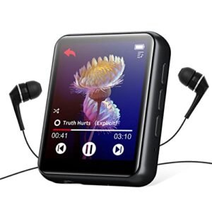 Voller Touchscreen Bluetooth 5.0 MP3 Player, 64GB HiFi Verlustfreier Ton MP3 Musik Player mit Lautsprecher, Voice Recorder, Line-in Aufnahme, FM Radio, E-Book, Schrittzähler, Unterstützt bis zu 128GB - Image 1
