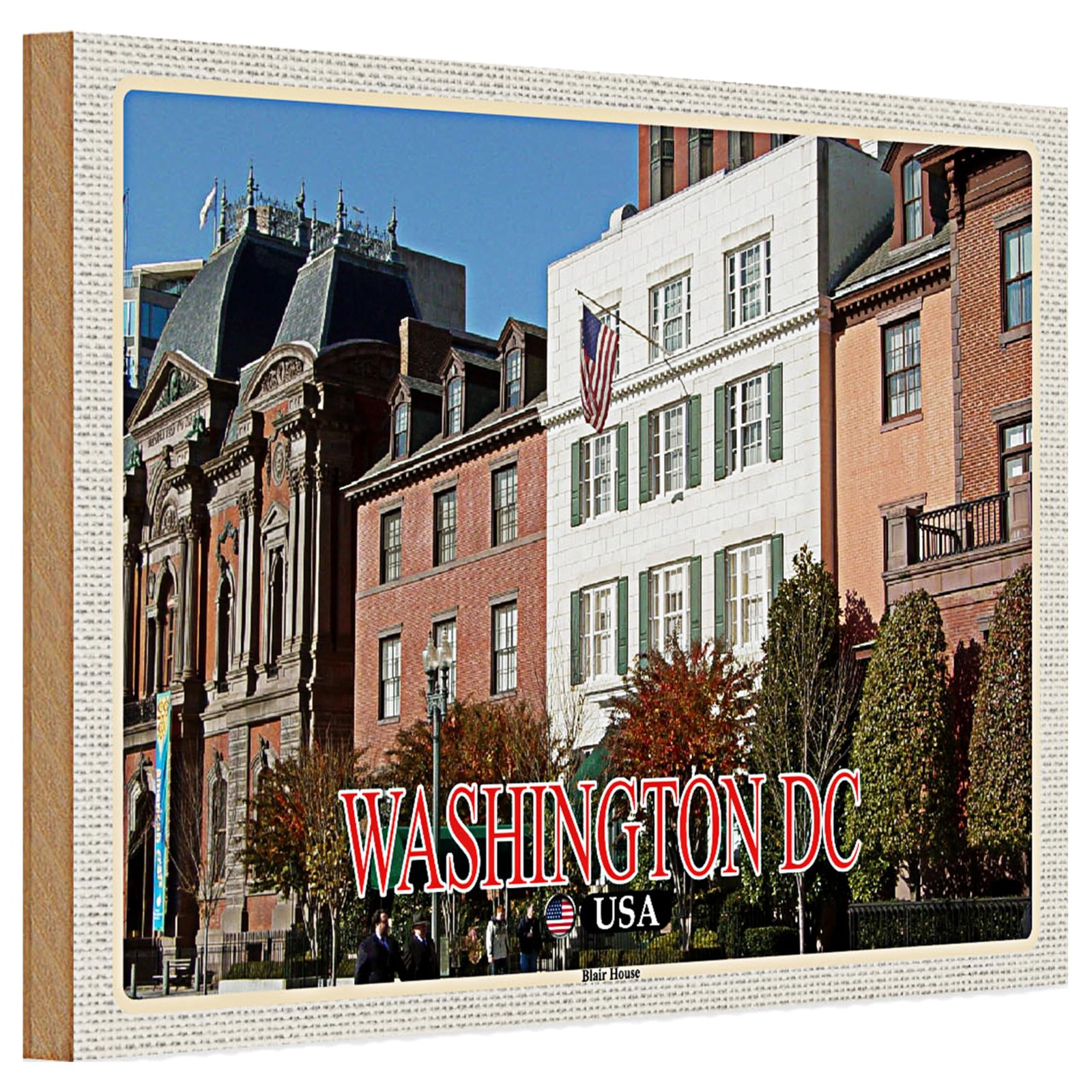 Washington DC | USA | Holzschild | Basilica of the National Shrine | 20 cm x 30 cm - Image 1