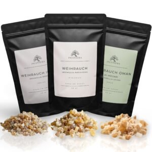 Weihrauch Set – 150 g Räucherharze (3x50 g) – Weihrauch aus Oman, Äthiopien & Indien – Räucherset für Rauhnächte, Hausreinigung & Anfänger – Räucherwerk Set für Esoterik - Image 1