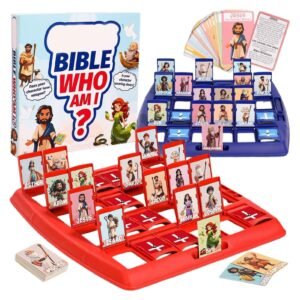 Wer Ist Es Bibel Spiel, 24 Charaktere Klassische Und Interaktive Lernspielzeuge, Interaktive Christliche Brettspiele Mit 24 Figuren Geschichte Und Verse Karten Für Zuhause Tägliche Familienzeit - Image 1