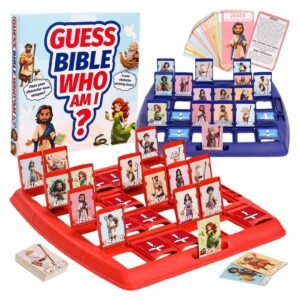 Wer ich bin Bibelspiel - PP 22,5 x 20,5 cm | Lebensgeschichte von 24 Charakteren mit Karten, Lernspiel für Familien, Glaubenserziehung, christliche Gesellschaftsspiele | Sonntagsschule, Jugendgruppe - Image 1
