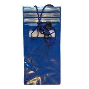 World of Pilgrims wasserdichte Pilgerpass-Hülle – Dry Bag für Credencial & Dokumente – Dreifach-Verschluss & Kordel – Blau – 17 x 13 cm - Image 1