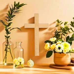 XTUDOU® Holzkreuz, Kruzifix Wandkreuz, Holzkreuz Wand Aus Massiver Eiche, Kreuze zum AufhäNgen, Geeignet zum AufhäNgen Von Wanddekorationen für Zuhause - Image 10