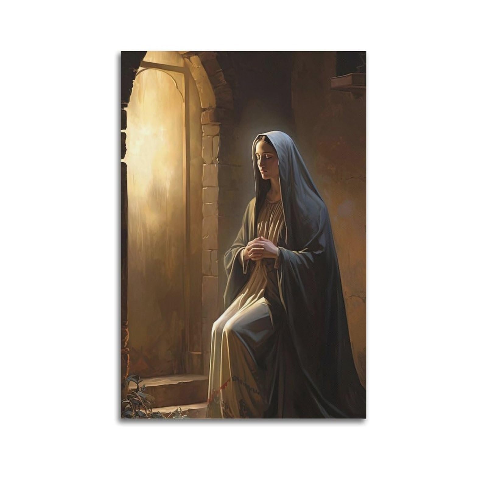 XYSXYCP Leinwandbild, christliches, religiöses Poster, Unsere Liebe Frau von Nazareth, modernes Wohnzimmer-Schlafzimmer, Dekoration, 40 x 60 cm - Image 1