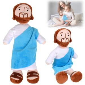 Xinrongda Jesus Plush, Niedliches Christus Plüschtier, Cartoon Jesus Christus, Religiöser Retter Kuscheltier, Katholische Weihnachts- und Ostergeschenke - Image 1