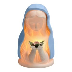 Yulokdwi Gesegnete Mutter Maria Nachtlicht | Beleuchtung Für Andachts- Und Gebetsfiguren - Feiertags Nachtlicht,für Zuhause Haus Geburtstag Kinderzimmer Studentenzimmer Nachttisch Dekoration - Image 1