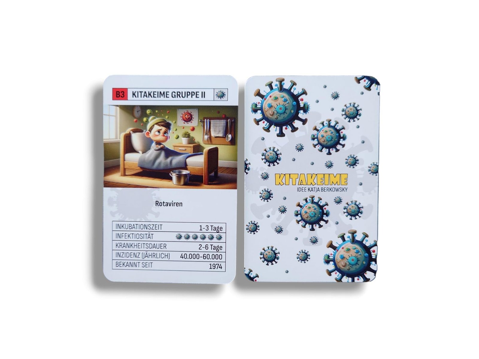 ZYZYZK Katja Berkowsky Quartett Kartenspiel Kitakeime - Kartenspiel, 36+ Jahre, Handgemacht, Unisex, Kind, Deutsch - Image 3
