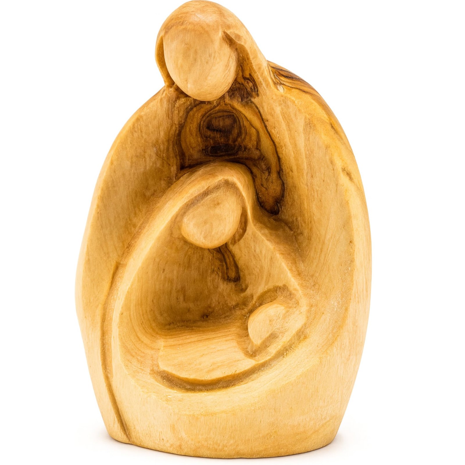 Zuluf Sehr kleine Holzschnitzerei der Heiligen Familie – Josef, Jungfrau Maria und Jesus, ideales religiöses Geschenk, Einweihungsfeier und neues Zuhause, 7,9 cm - Image 1
