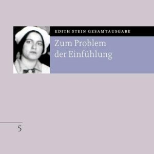Zum Problem der Einfühlung (Edith Stein Gesamtausgabe 2025) - Image 1