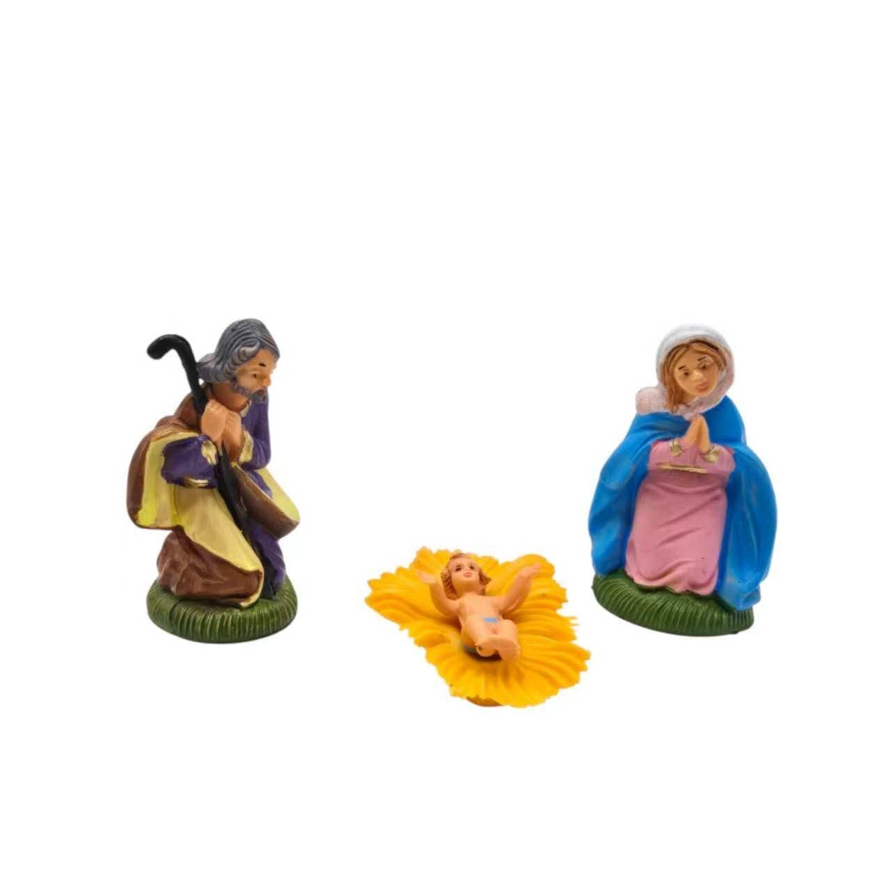 arkamii Set mit 10 handbemalten Krippenfiguren zur Geburt Christi, handgefertigtes Produkt aus Italien (Figuren, 8 cm) - Image 2