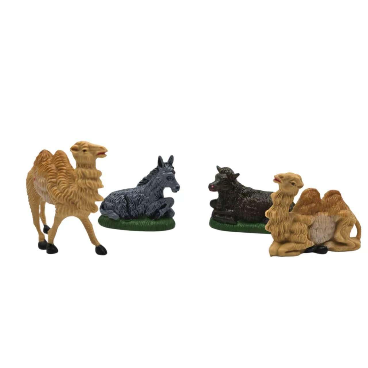 arkamii Set mit 10 handbemalten Krippenfiguren zur Geburt Christi, handgefertigtes Produkt aus Italien (Figuren, 8 cm) - Image 4