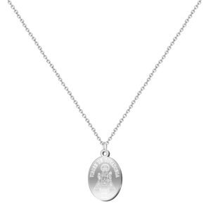 cotigo Covadonga Anhänger Jungfrau aus Edelstahl, die Heilige Patronin von Asturien, religiöse Schutzmedaille, Glaube und Hoffnung, katholisches Geschenk für Mann und Frau, Mediano-largo, Edelstahl - Image 1