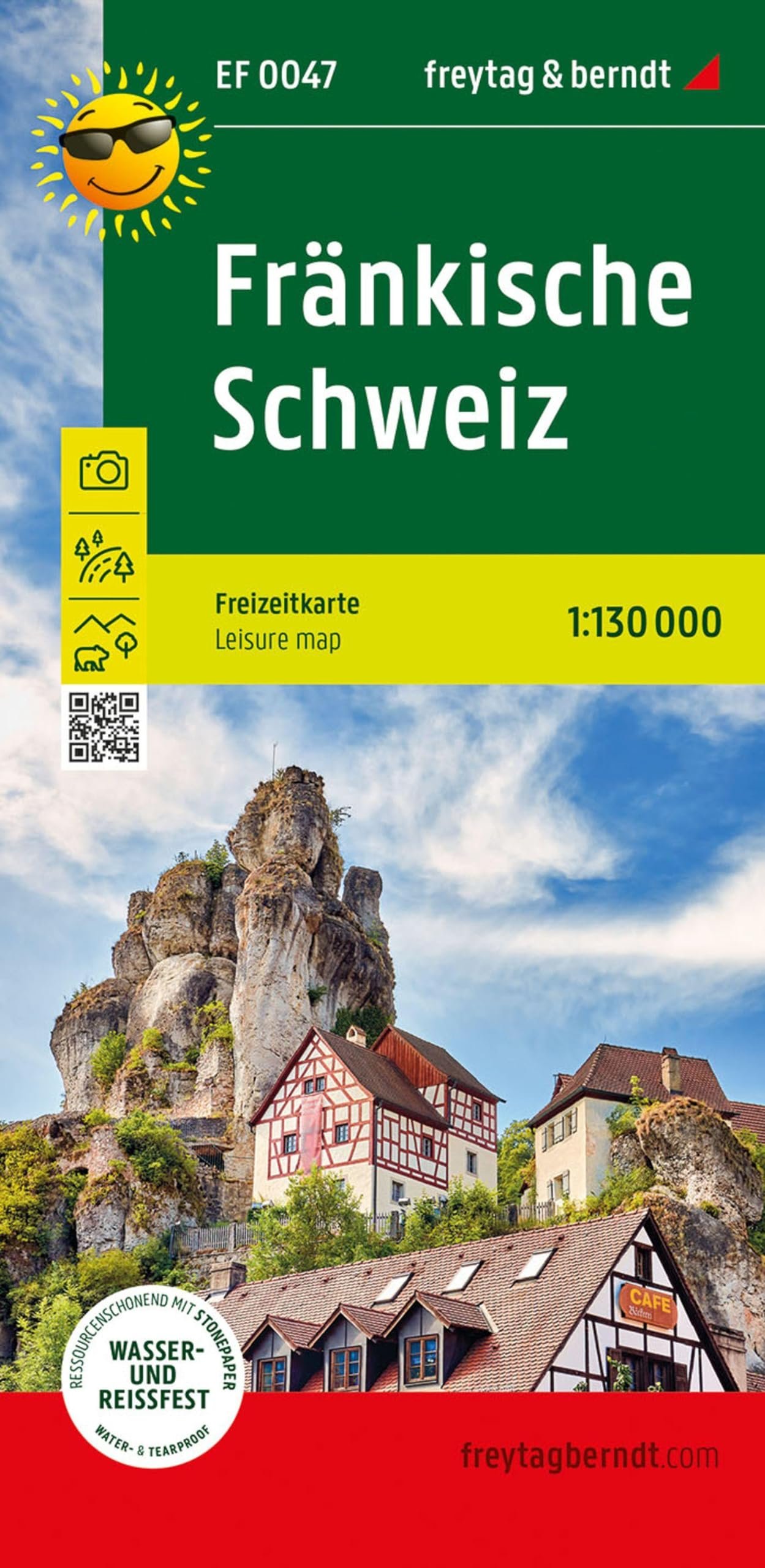 freytag & berndt Freizeitkarte Fränkische Schweiz 1:130.000: mit touristischen Infos auf Rückseite, wasserfest und reißfest - Image 1