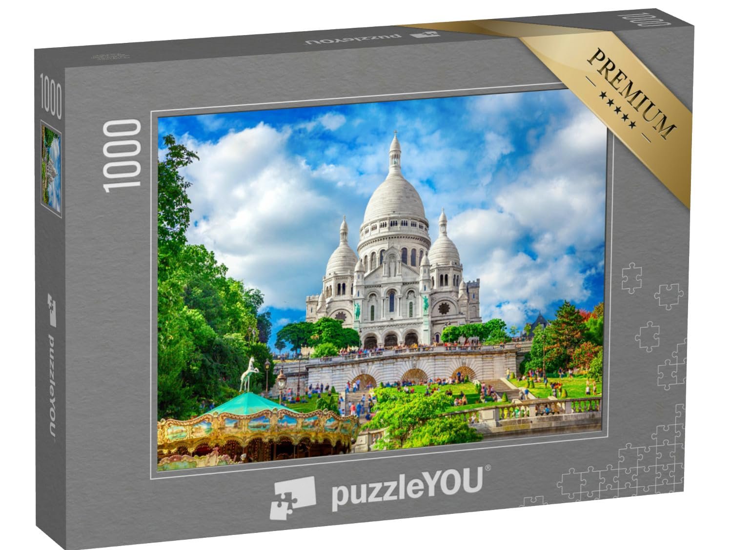 puzzleYOU: Puzzle 1000 Teile „Wunderschöne Basilika Sacre Coeur, Montmartre, Paris“ – aus der Puzzle-Kollektion Paris, Europa - Image 1